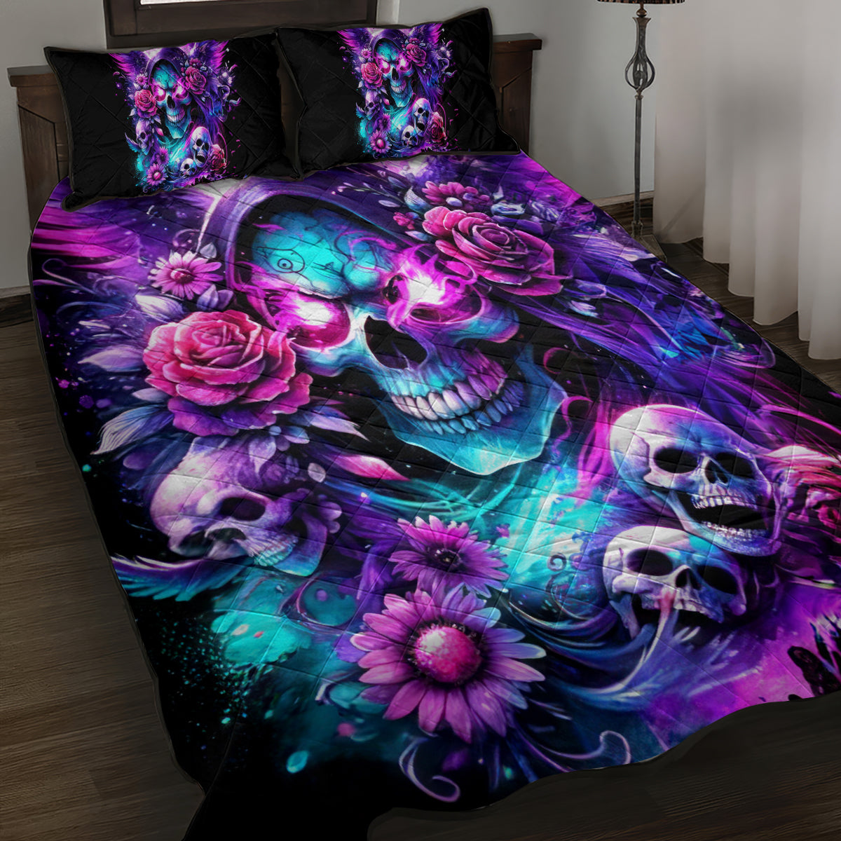 Fairy Skull Quilt Bed Set The Good Girl In Me Got Tired Of The Bullshit