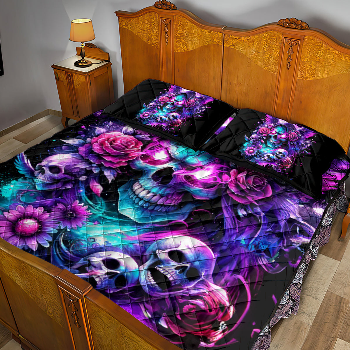 Fairy Skull Quilt Bed Set The Good Girl In Me Got Tired Of The Bullshit