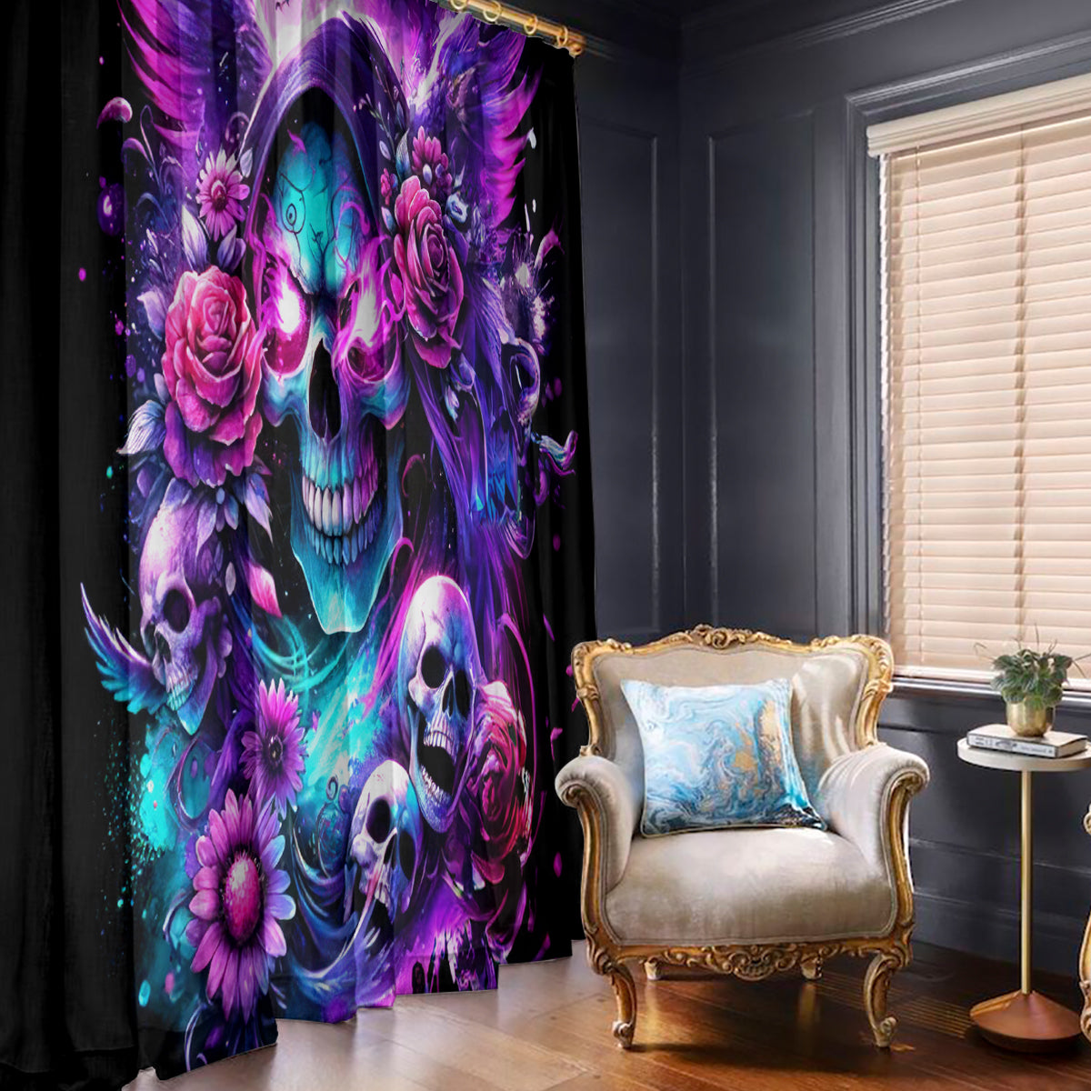 Fairy Skull Window Curtain The Good Girl In Me Got Tired Of The Bullshit