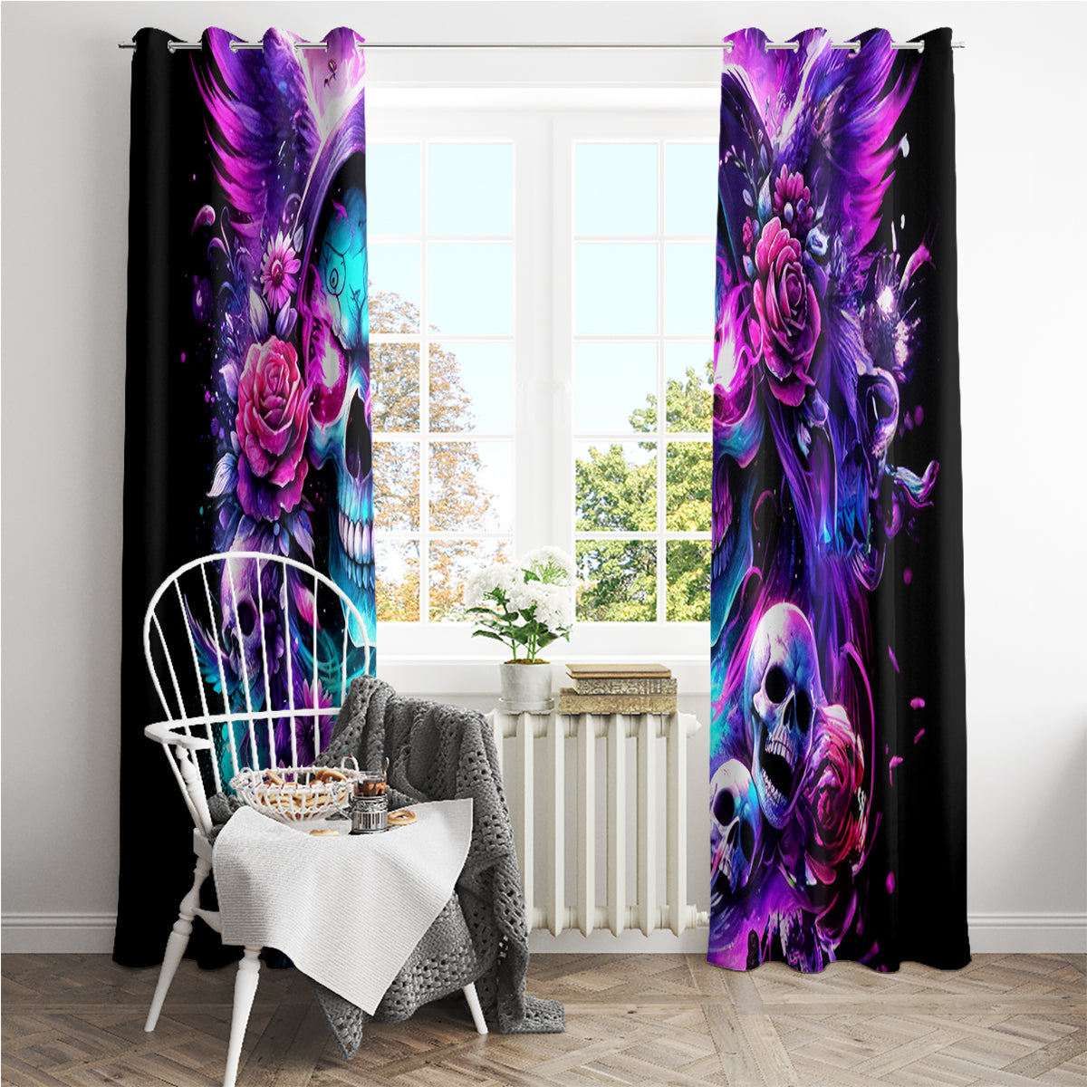 Fairy Skull Window Curtain The Good Girl In Me Got Tired Of The Bullshit