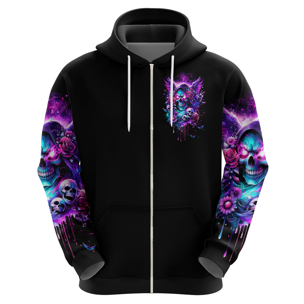 Fairy Skull Zip Hoodie The Good Girl In Me Got Tired Of The Bullshit