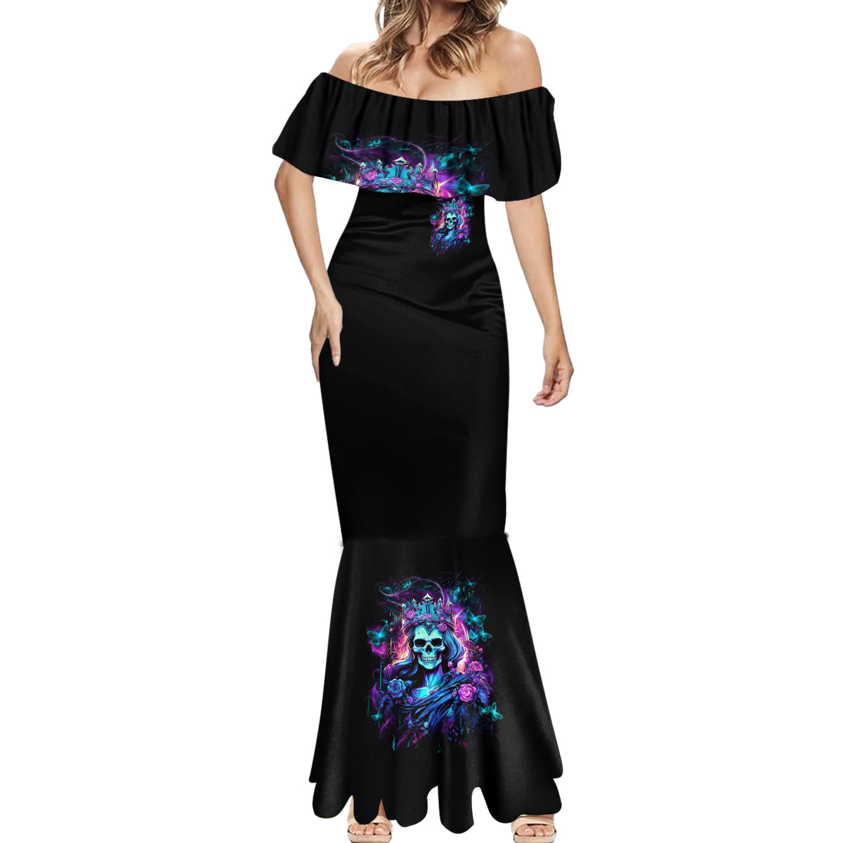 Queen Skull Mermaid Dress Bitch I'm The Fucking Queen