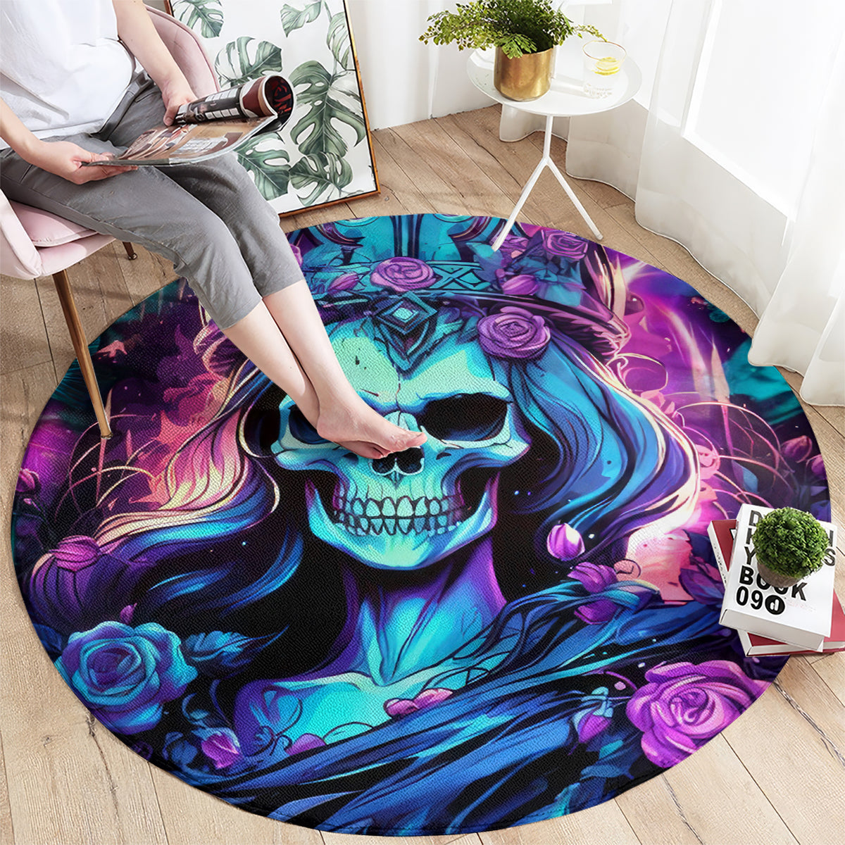 Queen Skull Round Carpet Bitch I'm The Fucking Queen