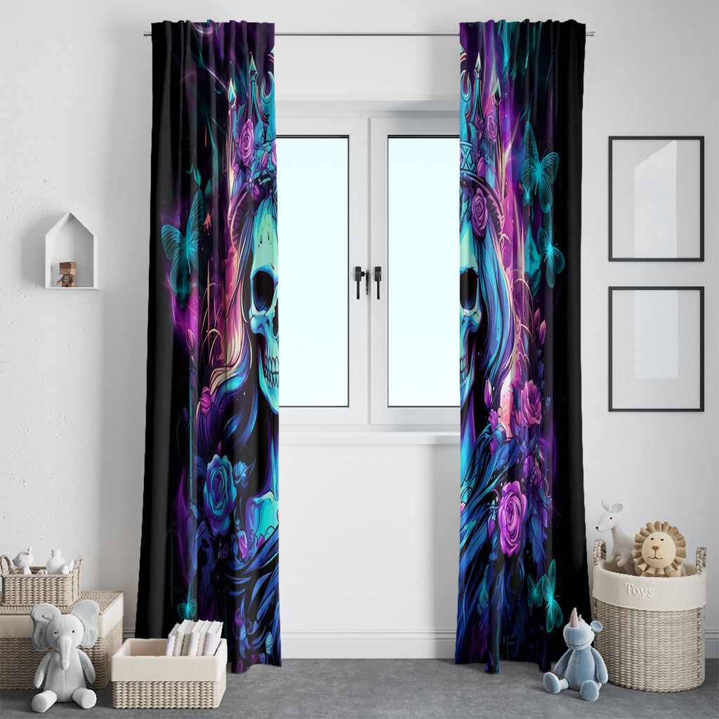 Queen Skull Window Curtain Bitch I'm The Fucking Queen