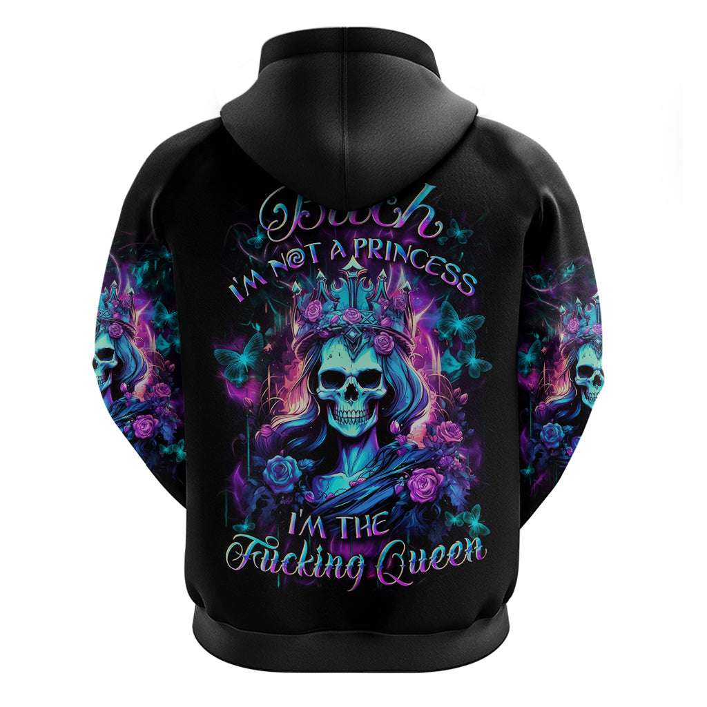 Queen Skull Zip Hoodie Bitch I'm The Fucking Queen