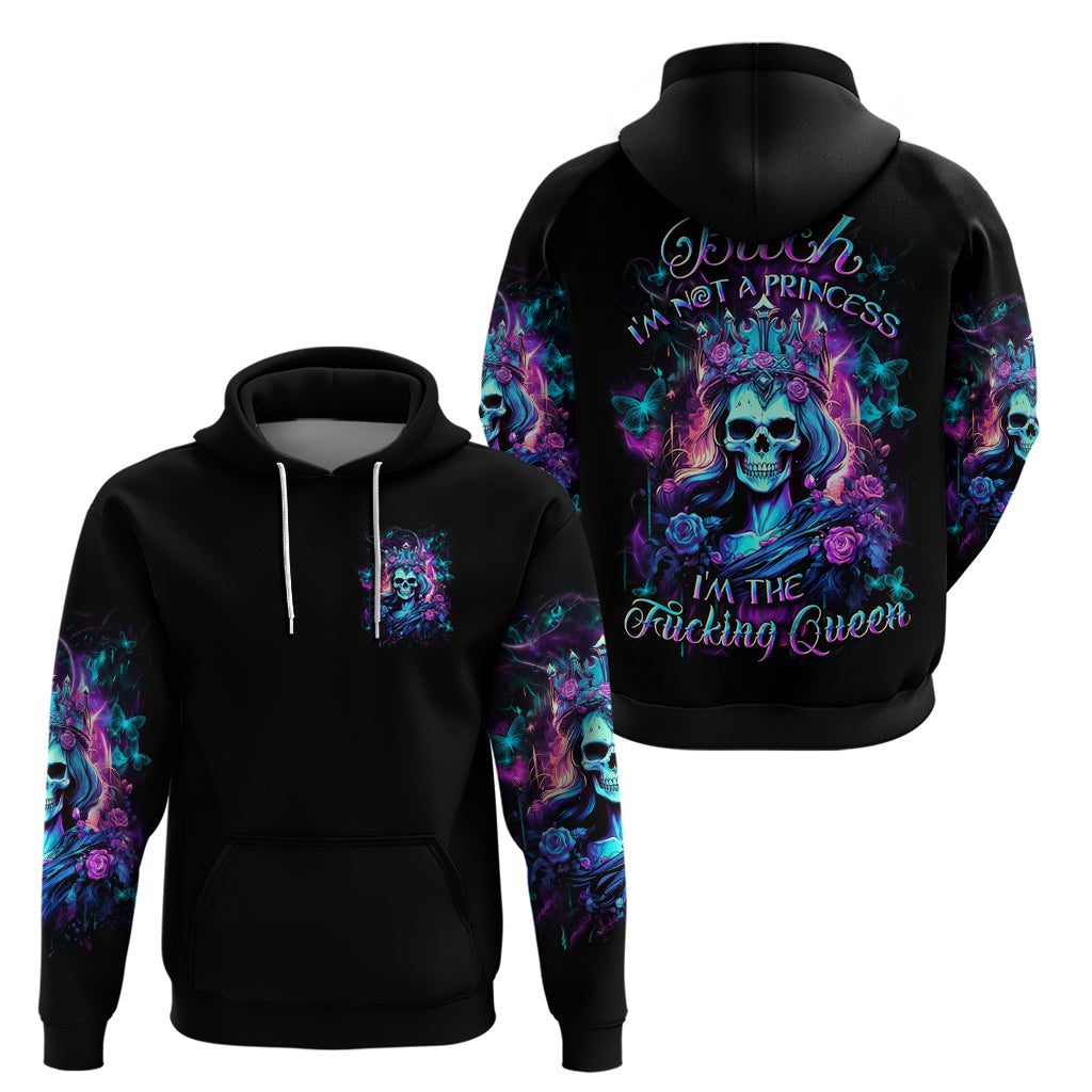 Queen Skull Zip Hoodie Bitch I'm The Fucking Queen