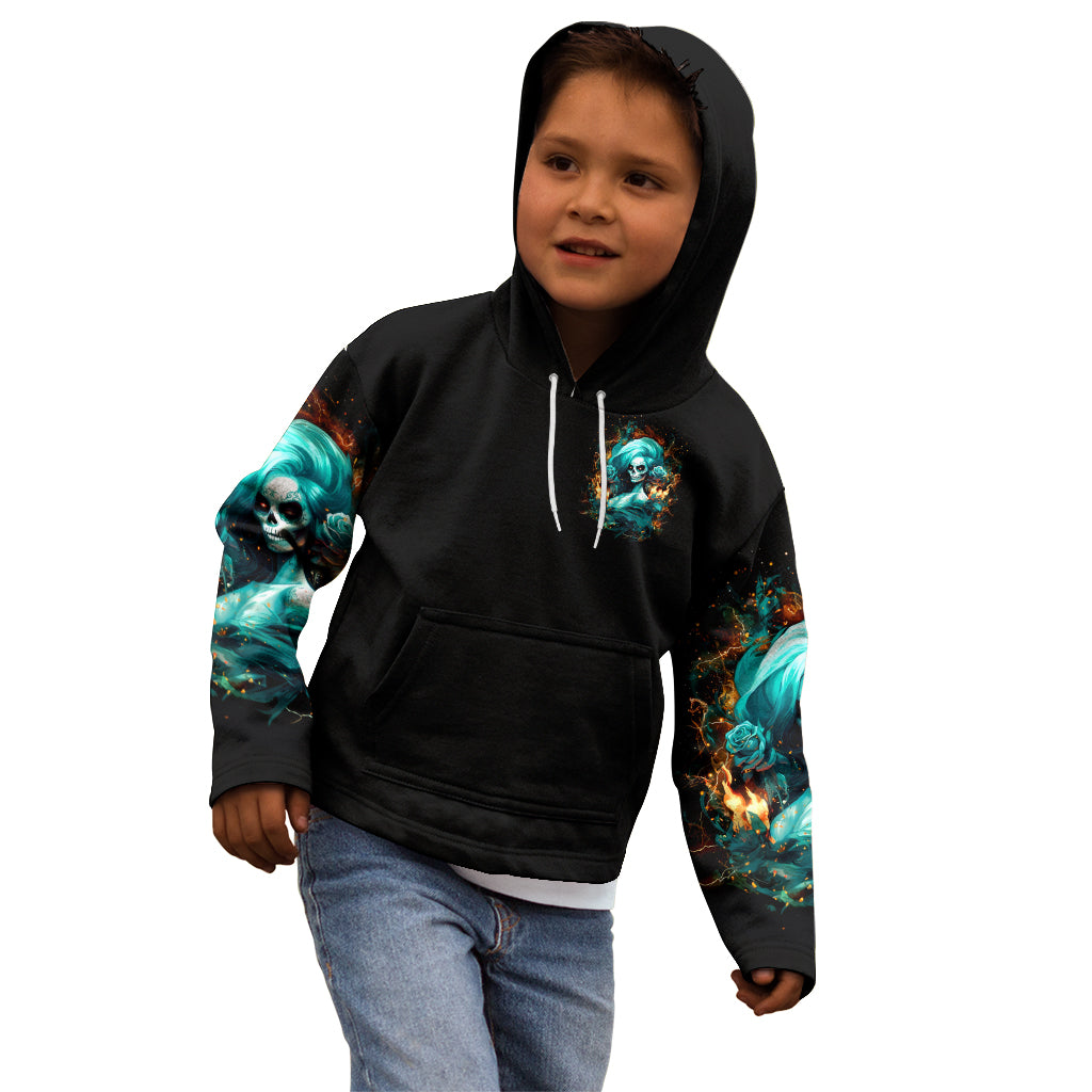 Flame Girl Skull Kid Hoodie Assuming I Was Like Most Girls Was Your First Mistake