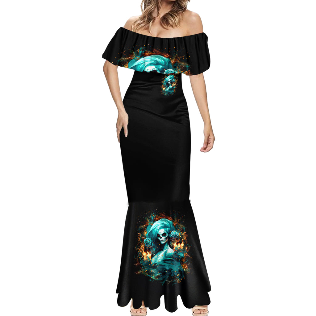 Flame Girl Skull Mermaid Dress Assuming I Was Like Most Girls Was Your First Mistake