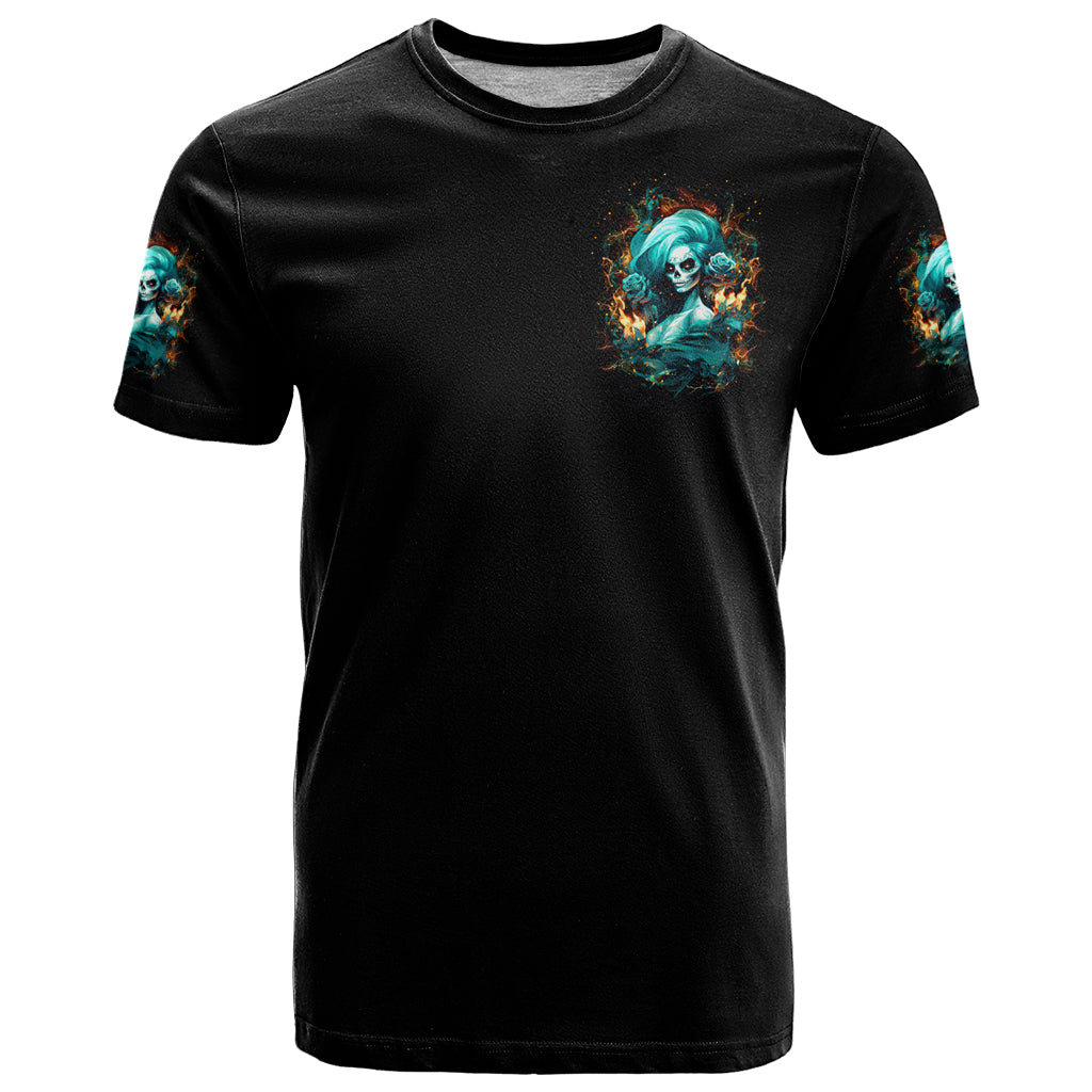 Flame Girl Skull T Shirt Assuming I Was Like Most Girls Was Your First Mistake