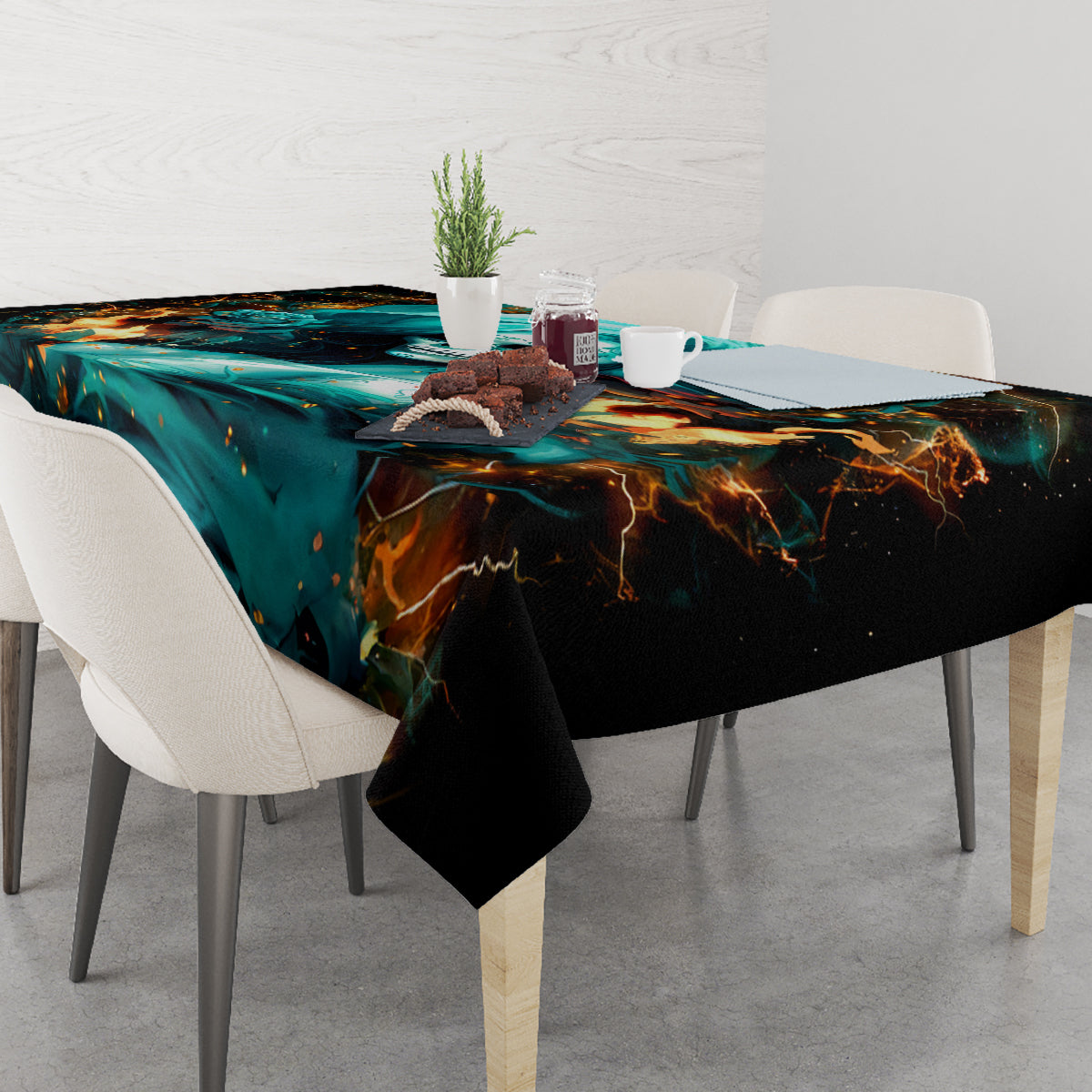 Flame Girl Skull Tablecloth Assuming I Was Like Most Girls Was Your First Mistake