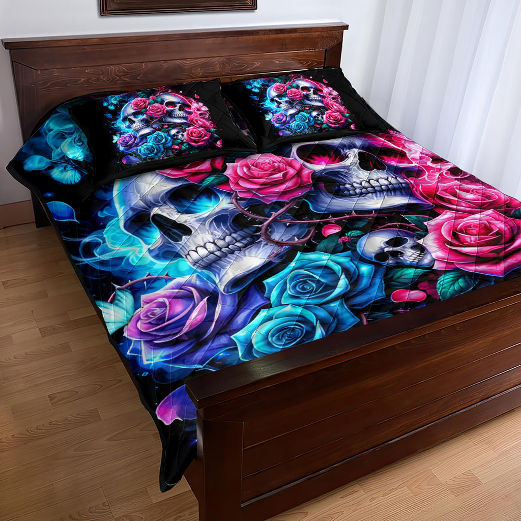 Couple Skull Quilt Bed Set I Could Be Your Best Friend Or Your Worst Fucking Enemy
