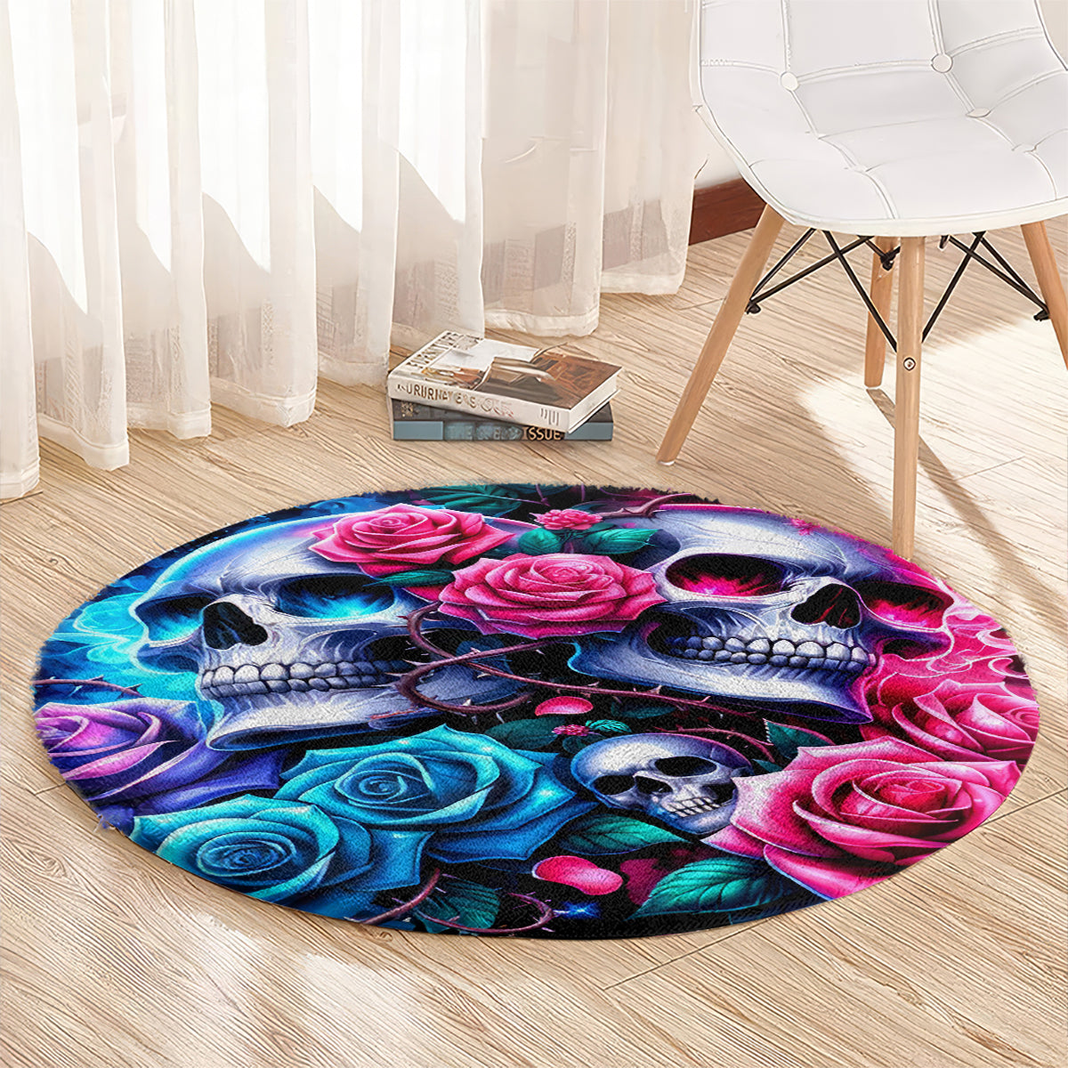 Couple Skull Round Carpet I Could Be Your Best Friend Or Your Worst Fucking Enemy