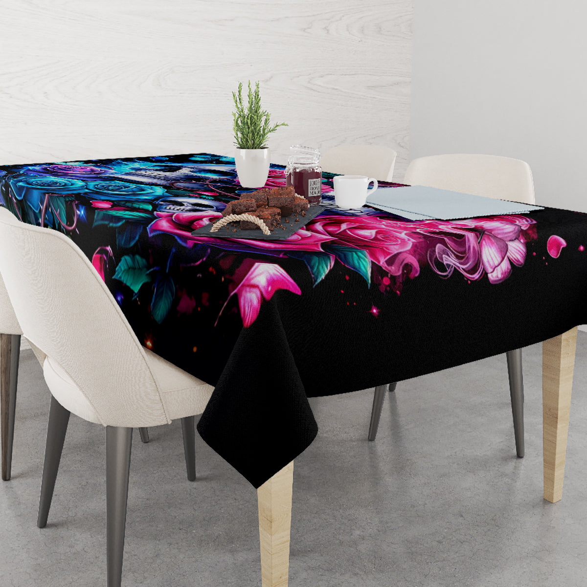 Couple Skull Tablecloth I Could Be Your Best Friend Or Your Worst Fucking Enemy