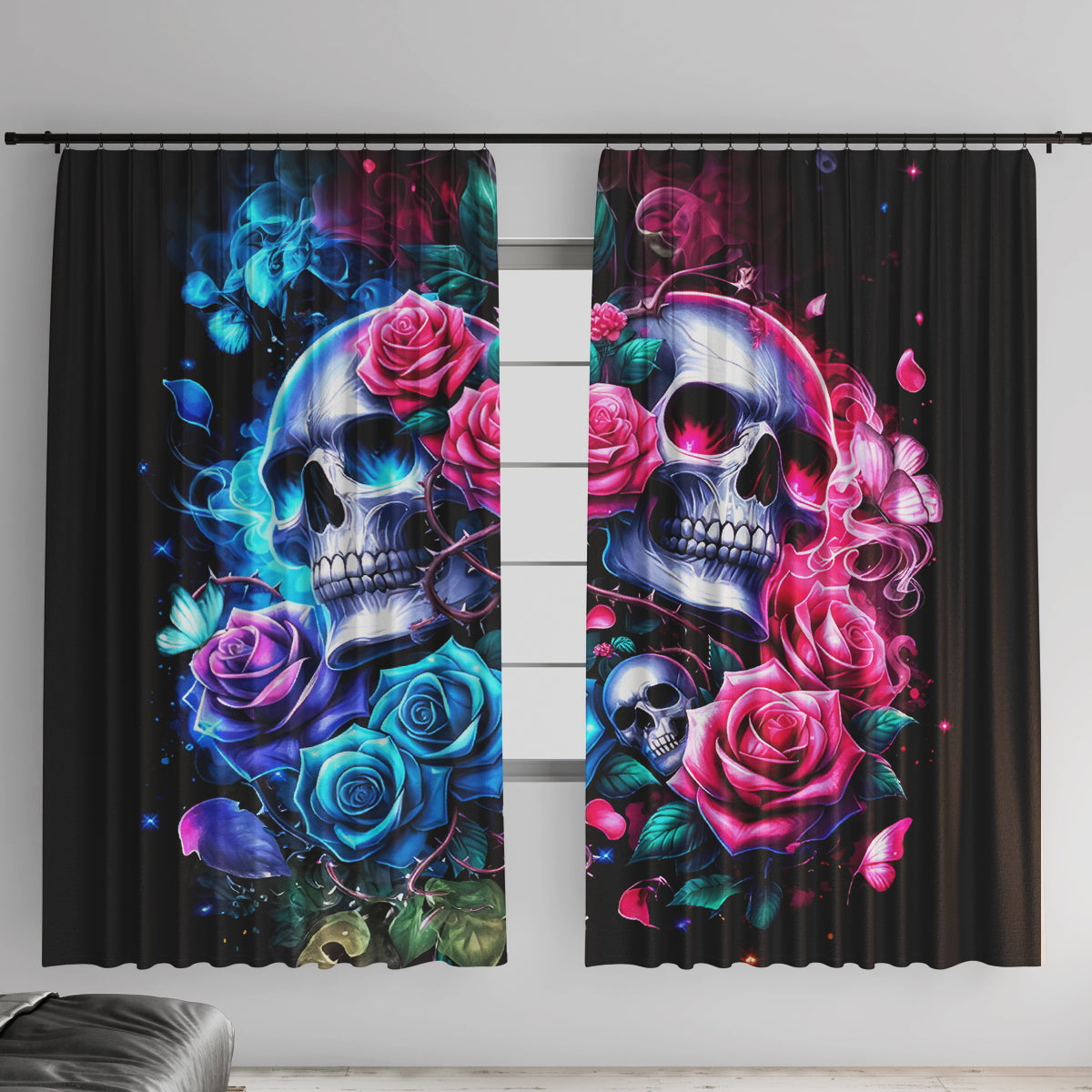 Couple Skull Window Curtain I Could Be Your Best Friend Or Your Worst Fucking Enemy
