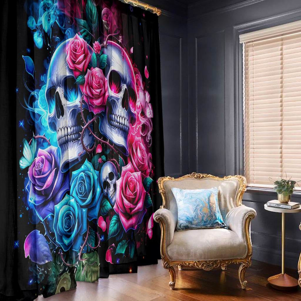 Couple Skull Window Curtain I Could Be Your Best Friend Or Your Worst Fucking Enemy