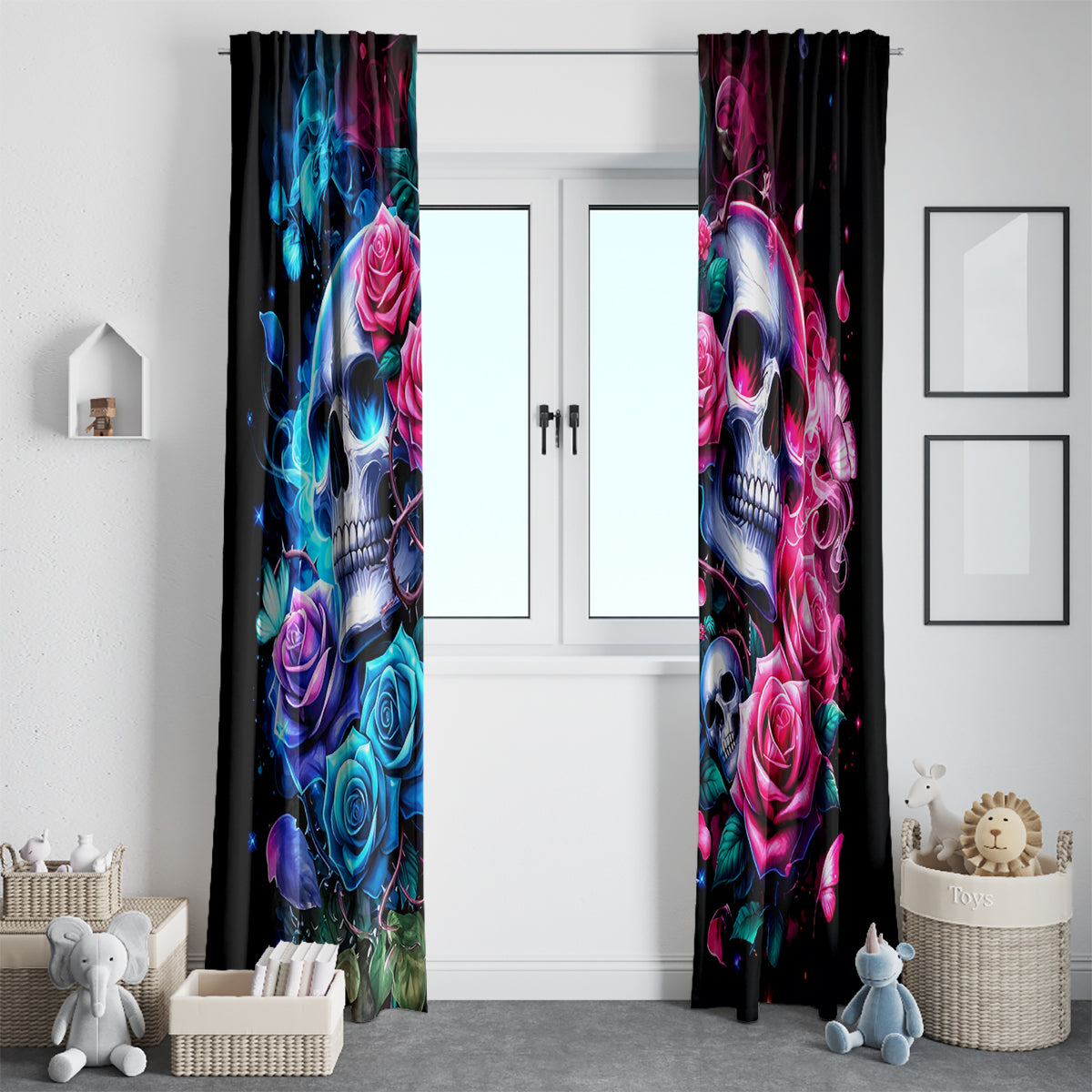 Couple Skull Window Curtain I Could Be Your Best Friend Or Your Worst Fucking Enemy