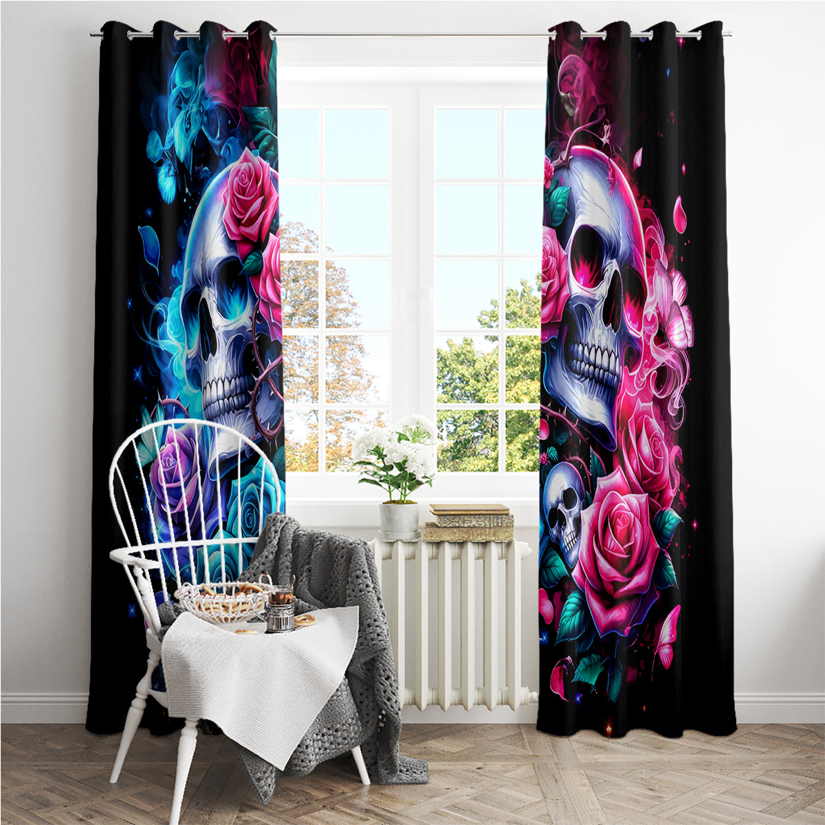 Couple Skull Window Curtain I Could Be Your Best Friend Or Your Worst Fucking Enemy