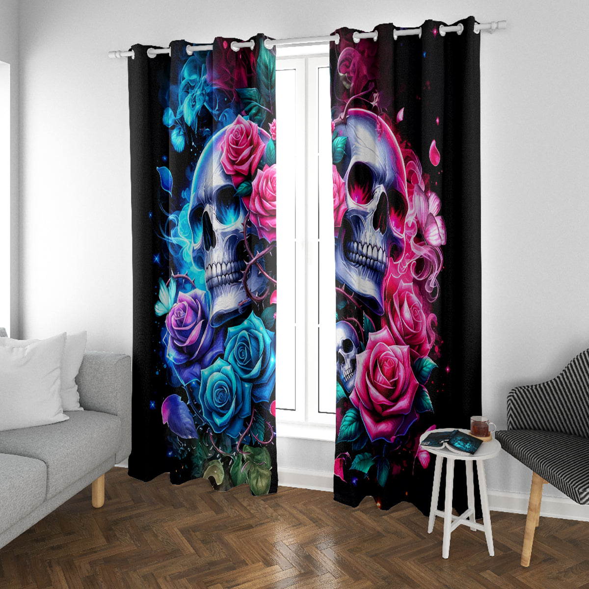 Couple Skull Window Curtain I Could Be Your Best Friend Or Your Worst Fucking Enemy