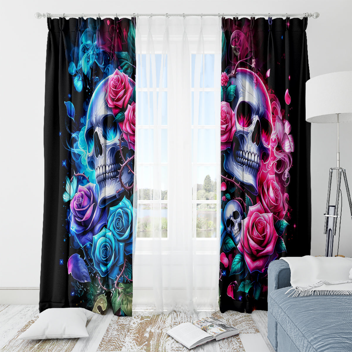 Couple Skull Window Curtain I Could Be Your Best Friend Or Your Worst Fucking Enemy