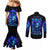 Skull Girl Couples Matching Mermaid Dress and Long Sleeve Button Shirt Yes I'm A Bitch But Not Yours