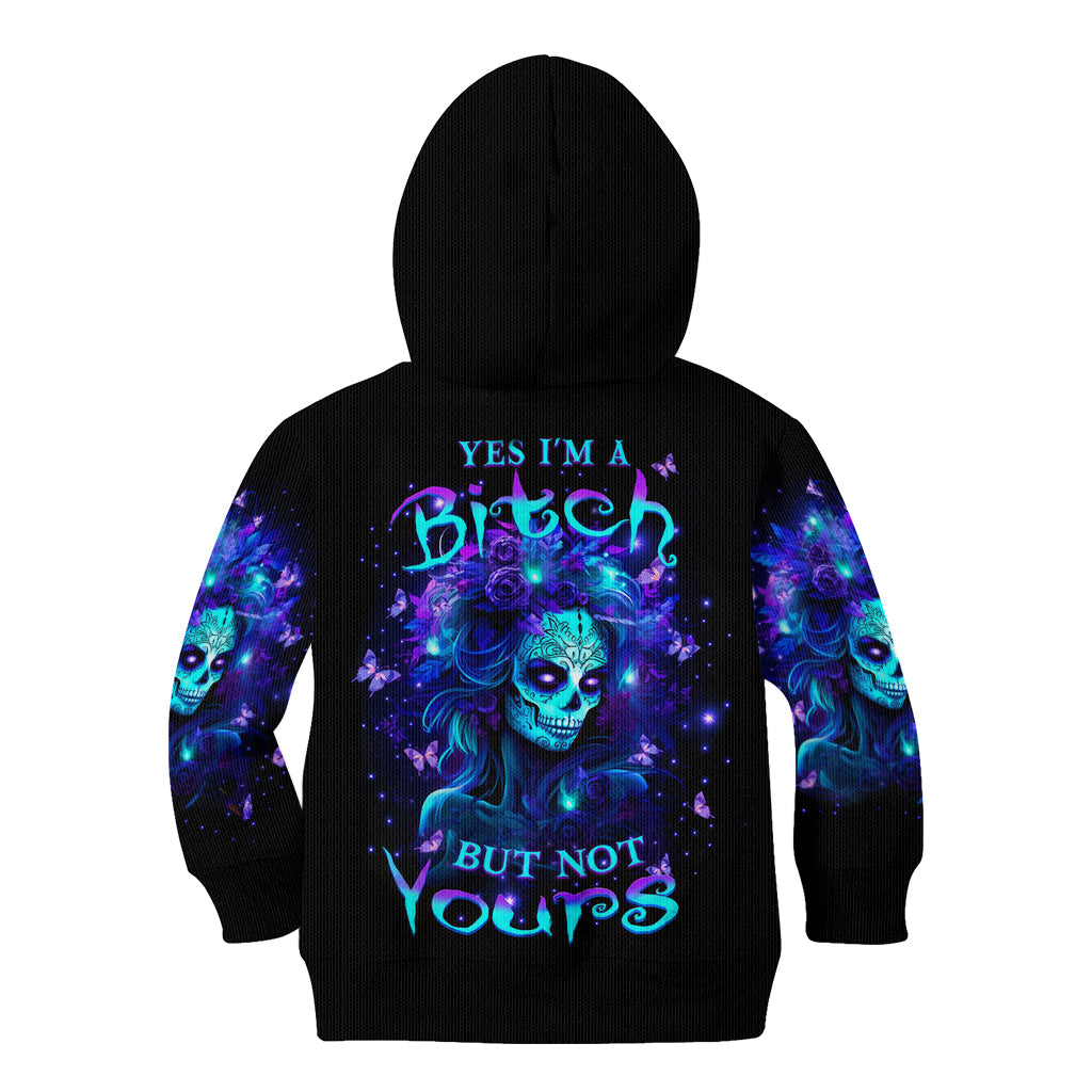 Skull Girl Kid Hoodie Yes I'm A Bitch But Not Yours