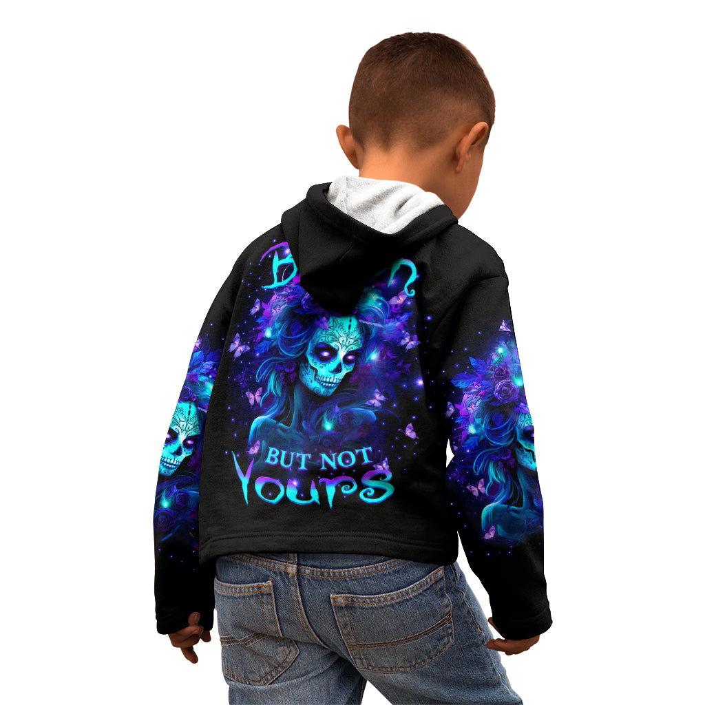 Skull Girl Kid Hoodie Yes I'm A Bitch But Not Yours