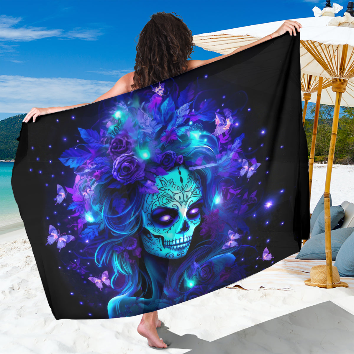 Skull Girl Sarong Yes I'm A Bitch But Not Yours