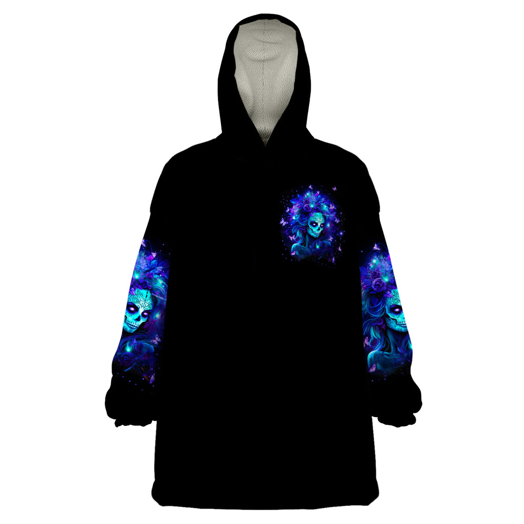 Skull Girl Wearable Blanket Hoodie Yes I'm A Bitch But Not Yours