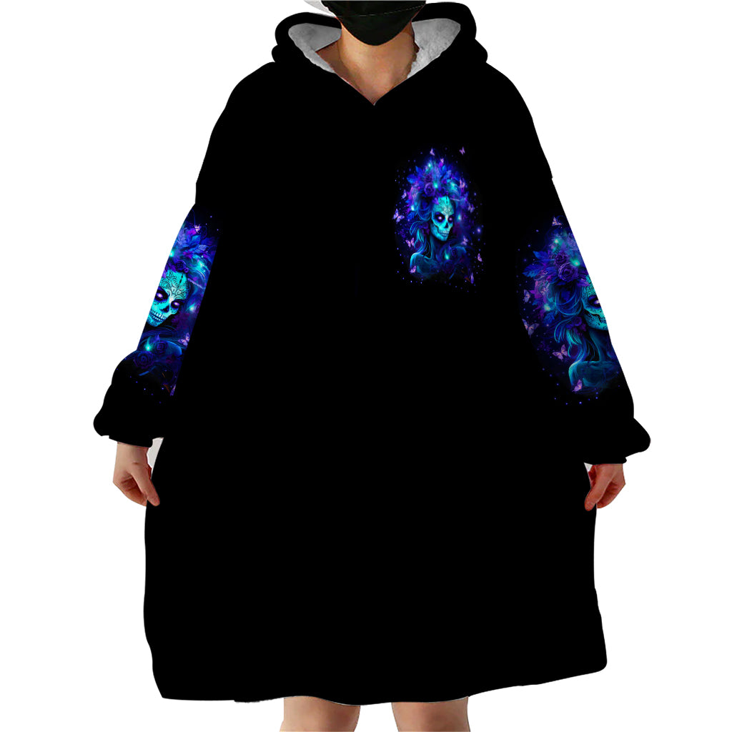 Skull Girl Wearable Blanket Hoodie Yes I'm A Bitch But Not Yours
