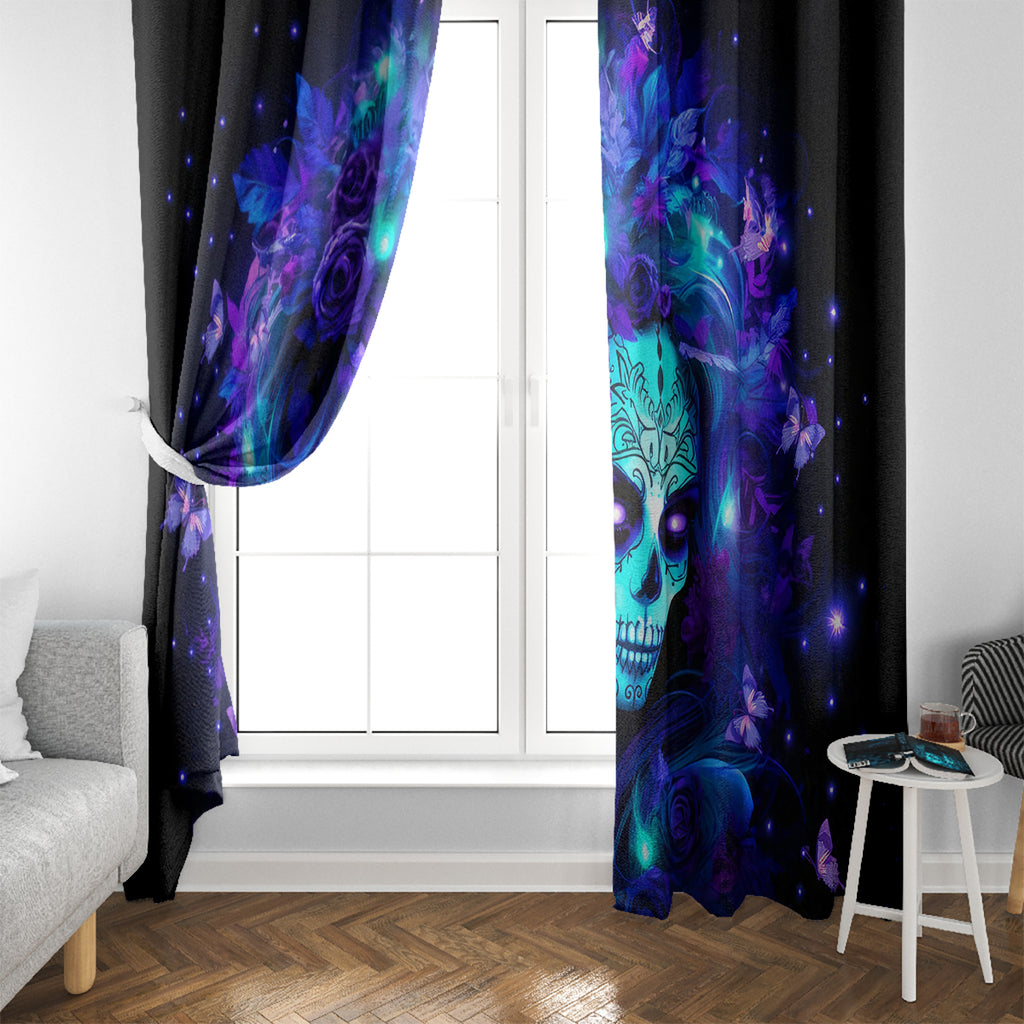 Skull Girl Window Curtain Yes I'm A Bitch But Not Yours