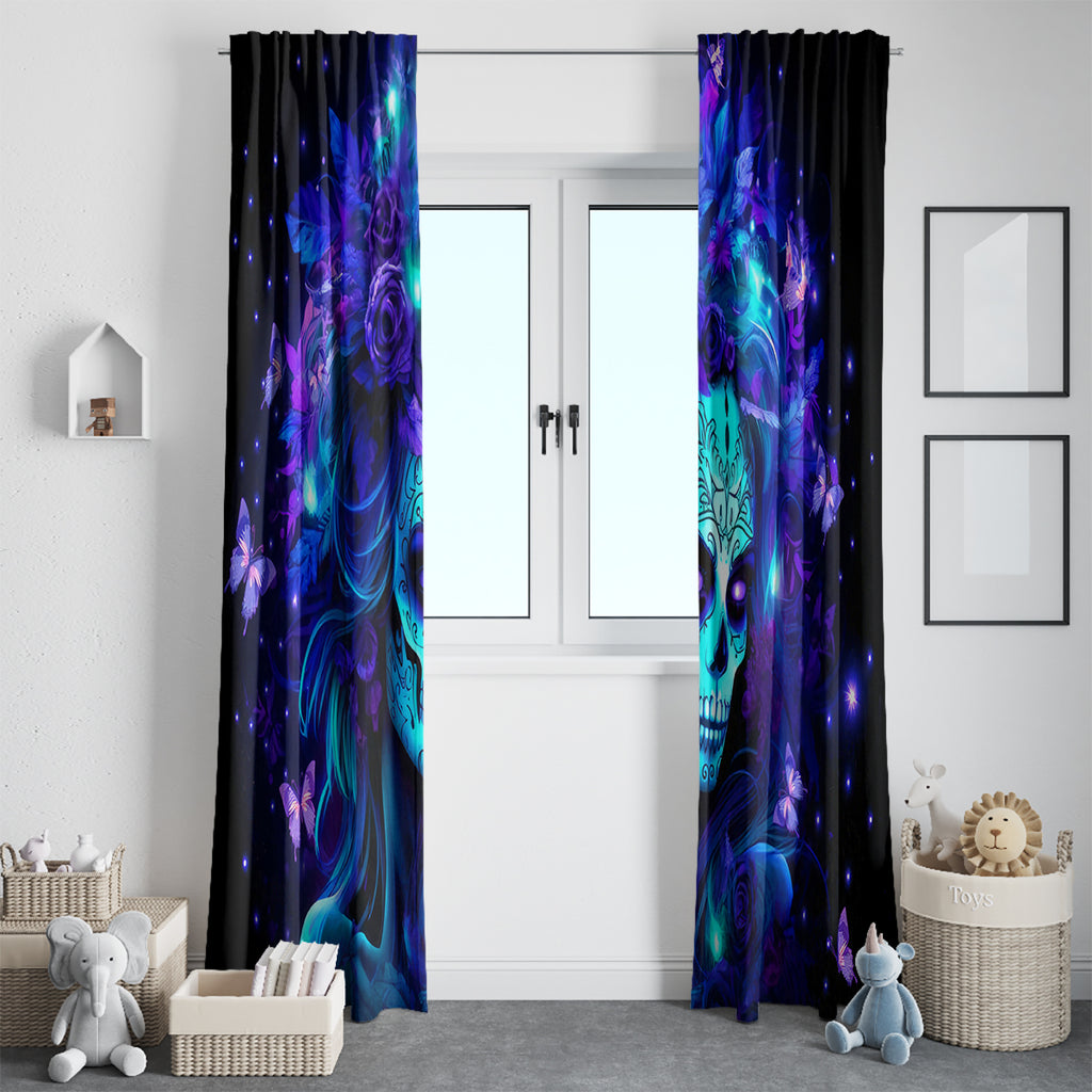 Skull Girl Window Curtain Yes I'm A Bitch But Not Yours