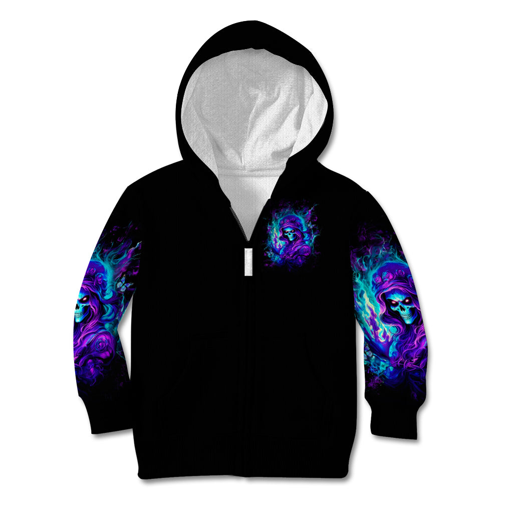 Flame Girl Skull Kid Hoodie The Good Girl In Me Got Tired Of The Bullshit
