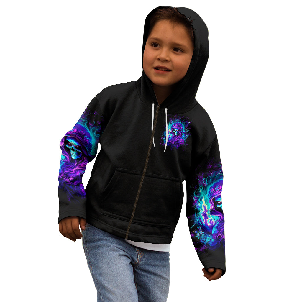 Flame Girl Skull Kid Hoodie The Good Girl In Me Got Tired Of The Bullshit