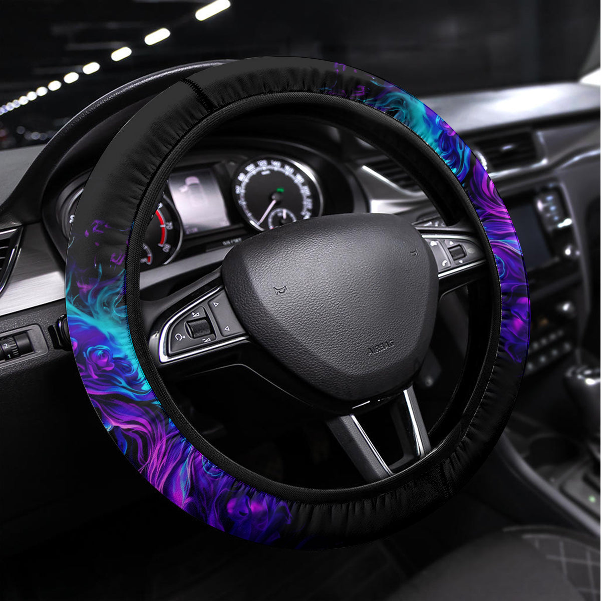 Flame Girl Skull Steering Wheel Cover The Good Girl In Me Got Tired Of The Bullshit