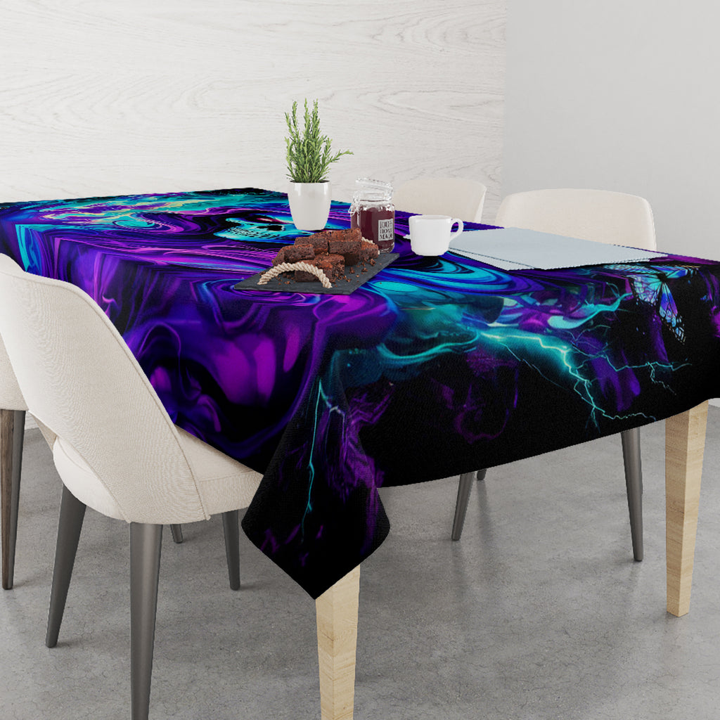 Flame Girl Skull Tablecloth The Good Girl In Me Got Tired Of The Bullshit