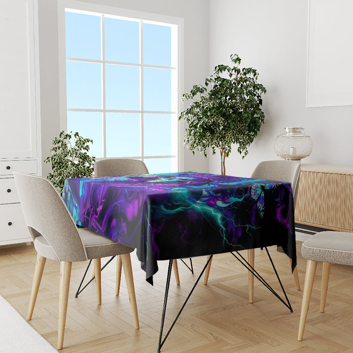 Flame Girl Skull Tablecloth The Good Girl In Me Got Tired Of The Bullshit