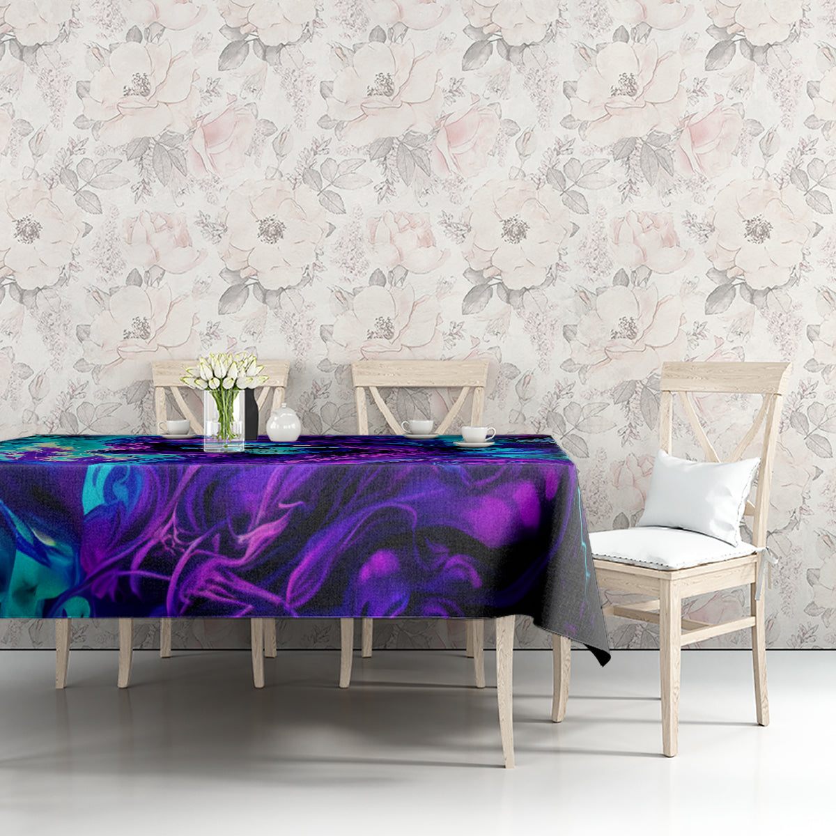 Flame Girl Skull Tablecloth The Good Girl In Me Got Tired Of The Bullshit