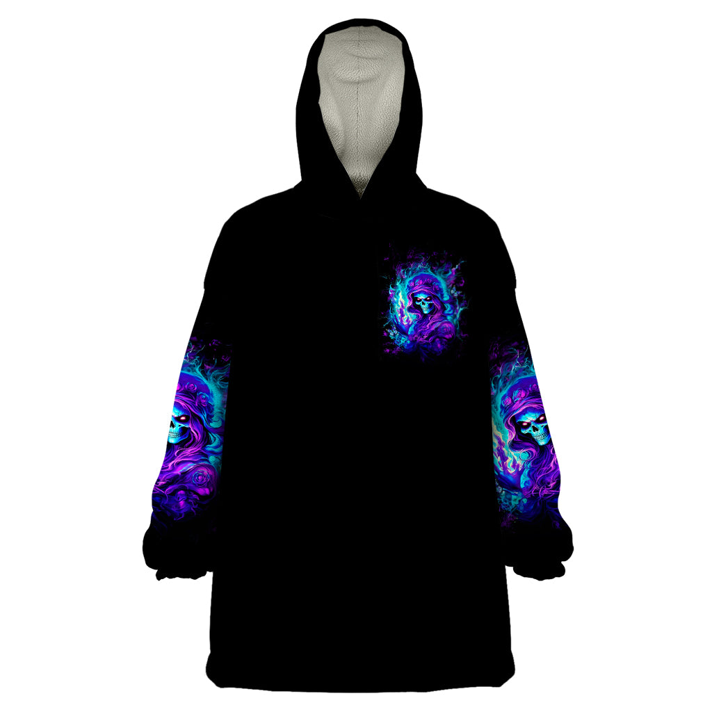 Flame Girl Skull Wearable Blanket Hoodie The Good Girl In Me Got Tired Of The Bullshit