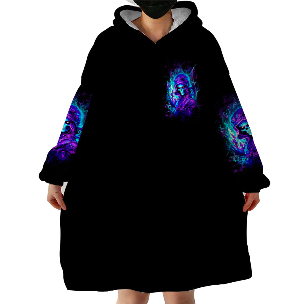 Flame Girl Skull Wearable Blanket Hoodie The Good Girl In Me Got Tired Of The Bullshit