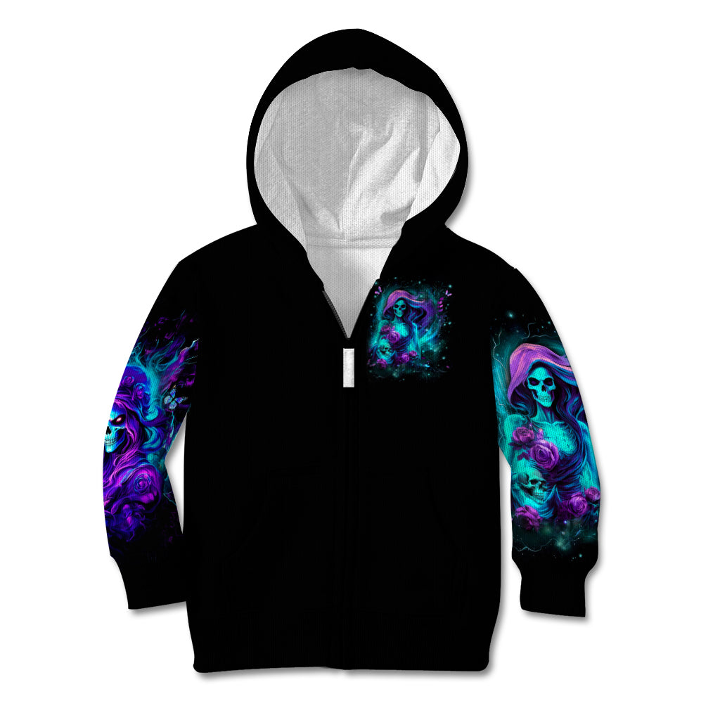 Flame Girl Skull Kid Hoodie The Good Girl In Me Got Tired Of The Bullshit