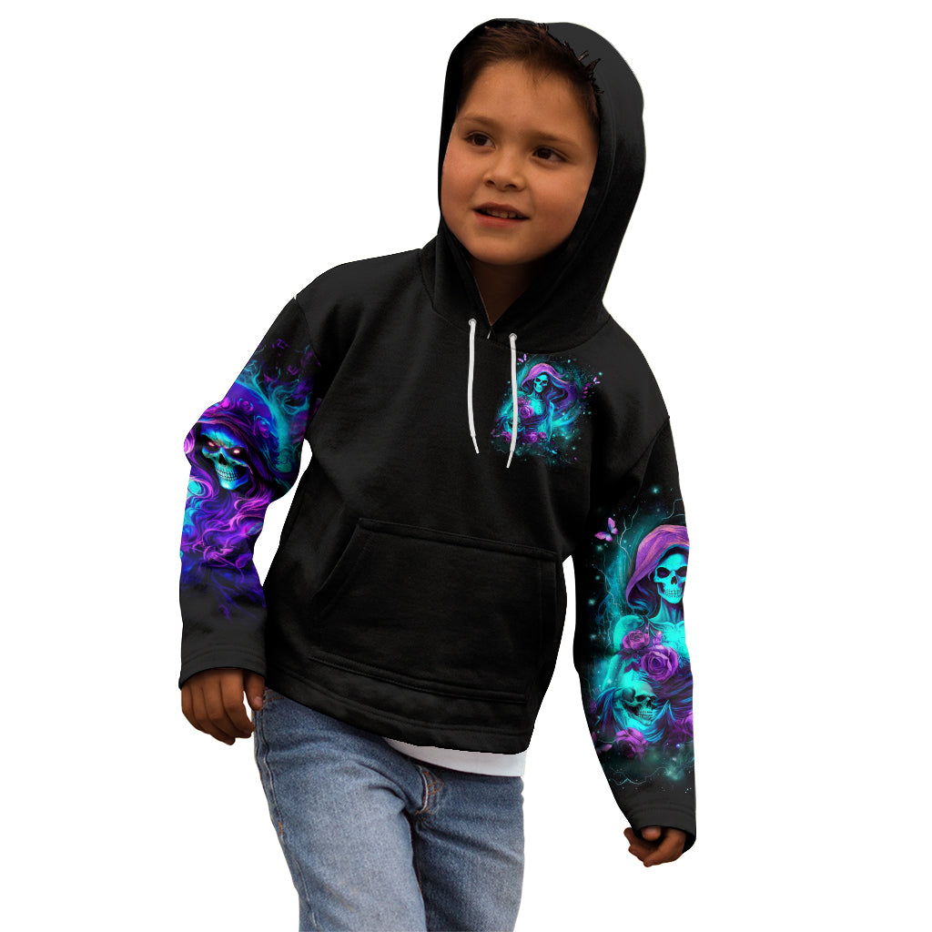 Flame Girl Skull Kid Hoodie The Good Girl In Me Got Tired Of The Bullshit