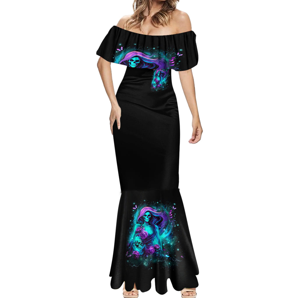Flame Girl Skull Mermaid Dress The Good Girl In Me Got Tired Of The Bullshit