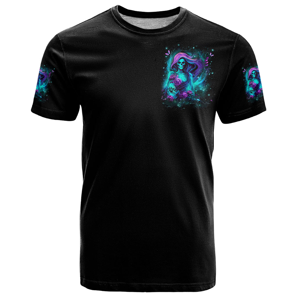 Flame Girl Skull T Shirt The Good Girl In Me Got Tired Of The Bullshit