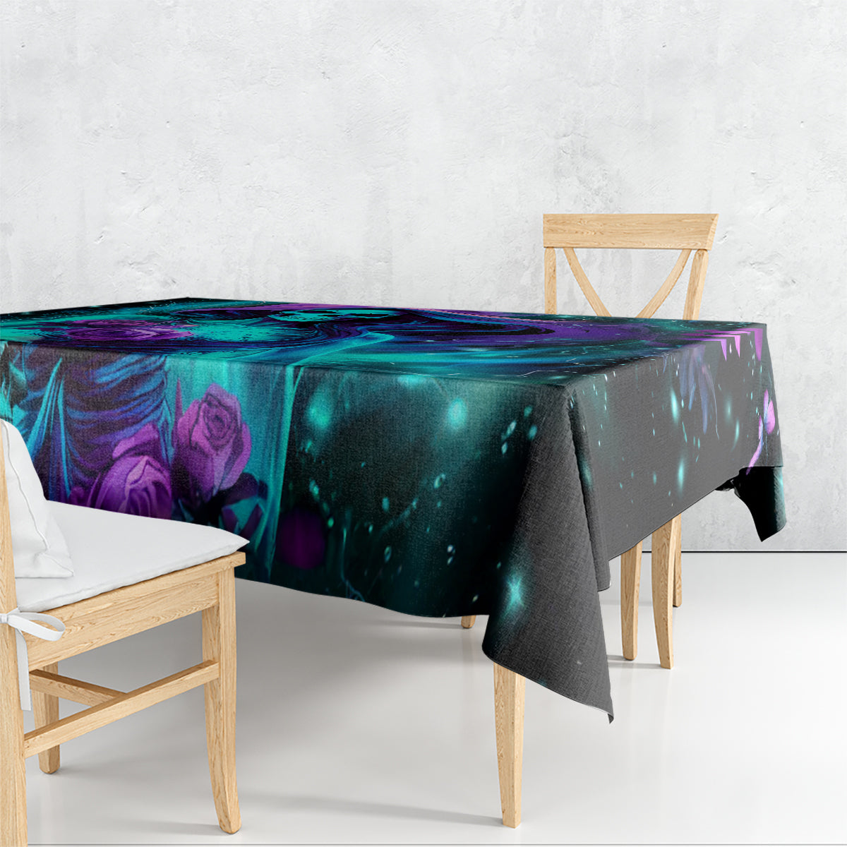 Flame Girl Skull Tablecloth The Good Girl In Me Got Tired Of The Bullshit