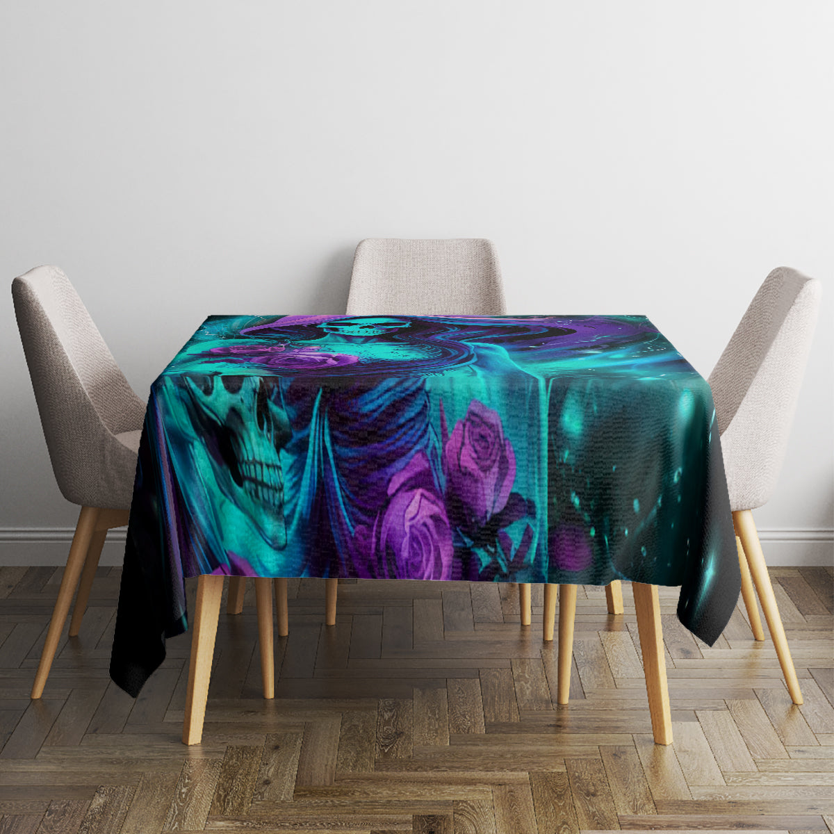Flame Girl Skull Tablecloth The Good Girl In Me Got Tired Of The Bullshit