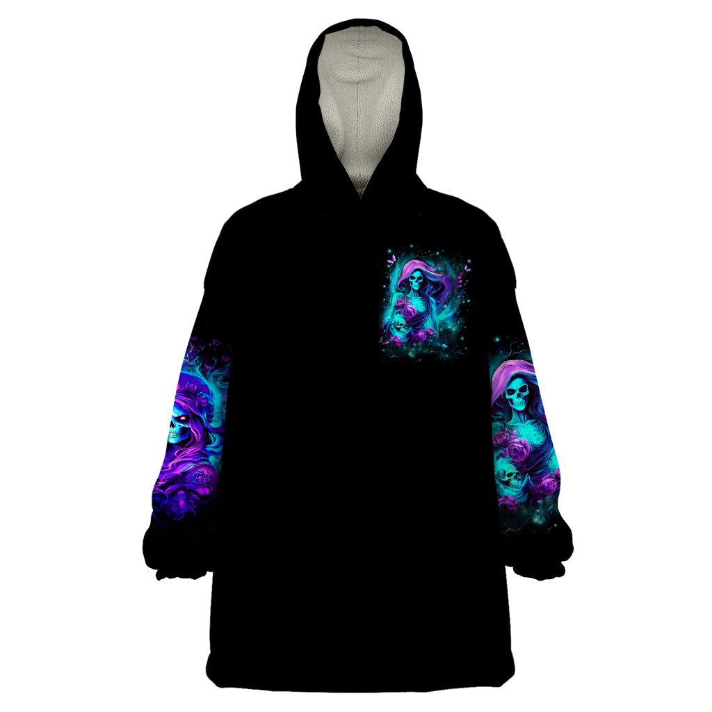 Flame Girl Skull Wearable Blanket Hoodie The Good Girl In Me Got Tired Of The Bullshit