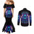 Witch Skull Couples Matching Mermaid Dress and Long Sleeve Button Shirt Wake Up Beasuty I't Time To Beast