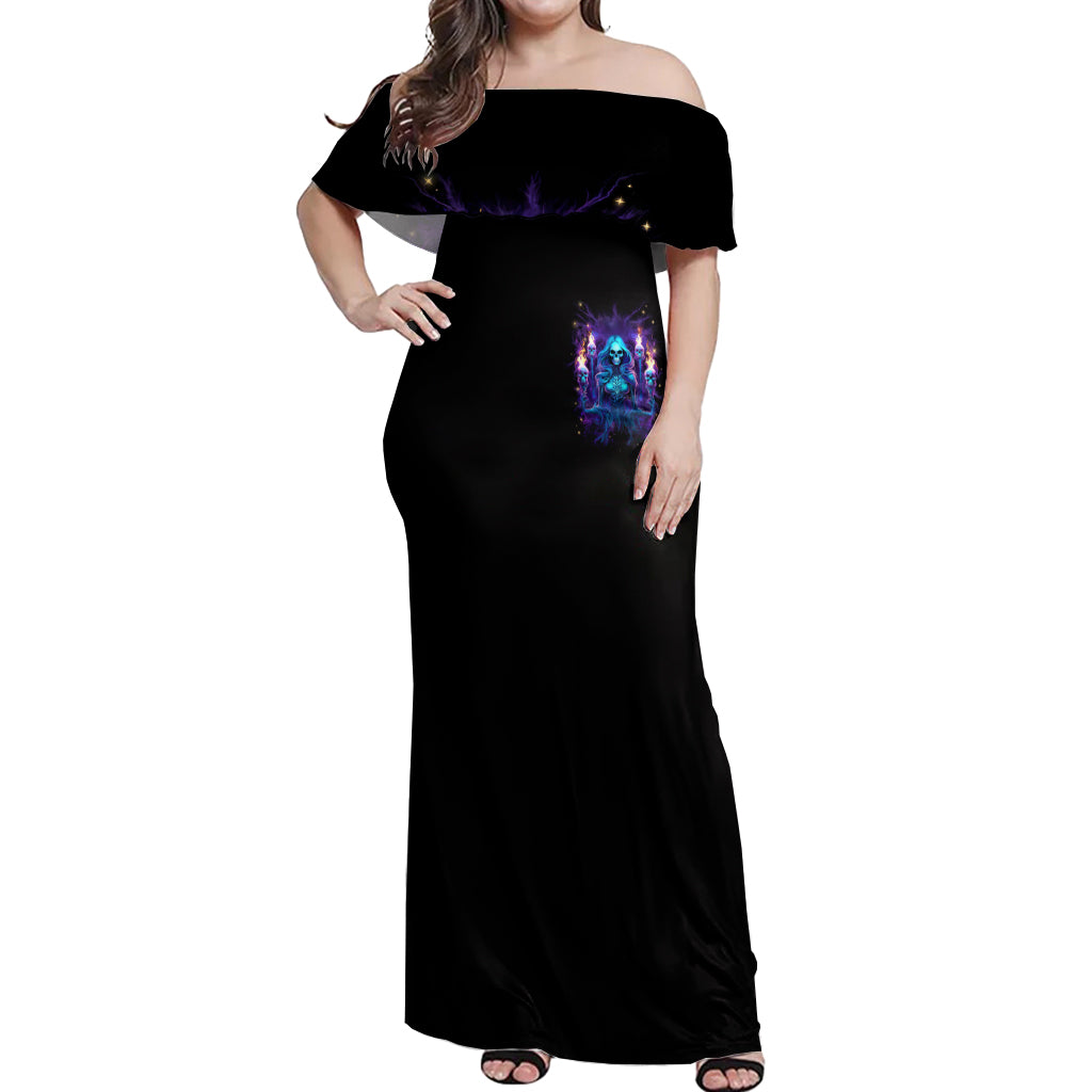 Witch Skull Off Shoulder Maxi Dress Wake Up Beasuty I't Time To Beast