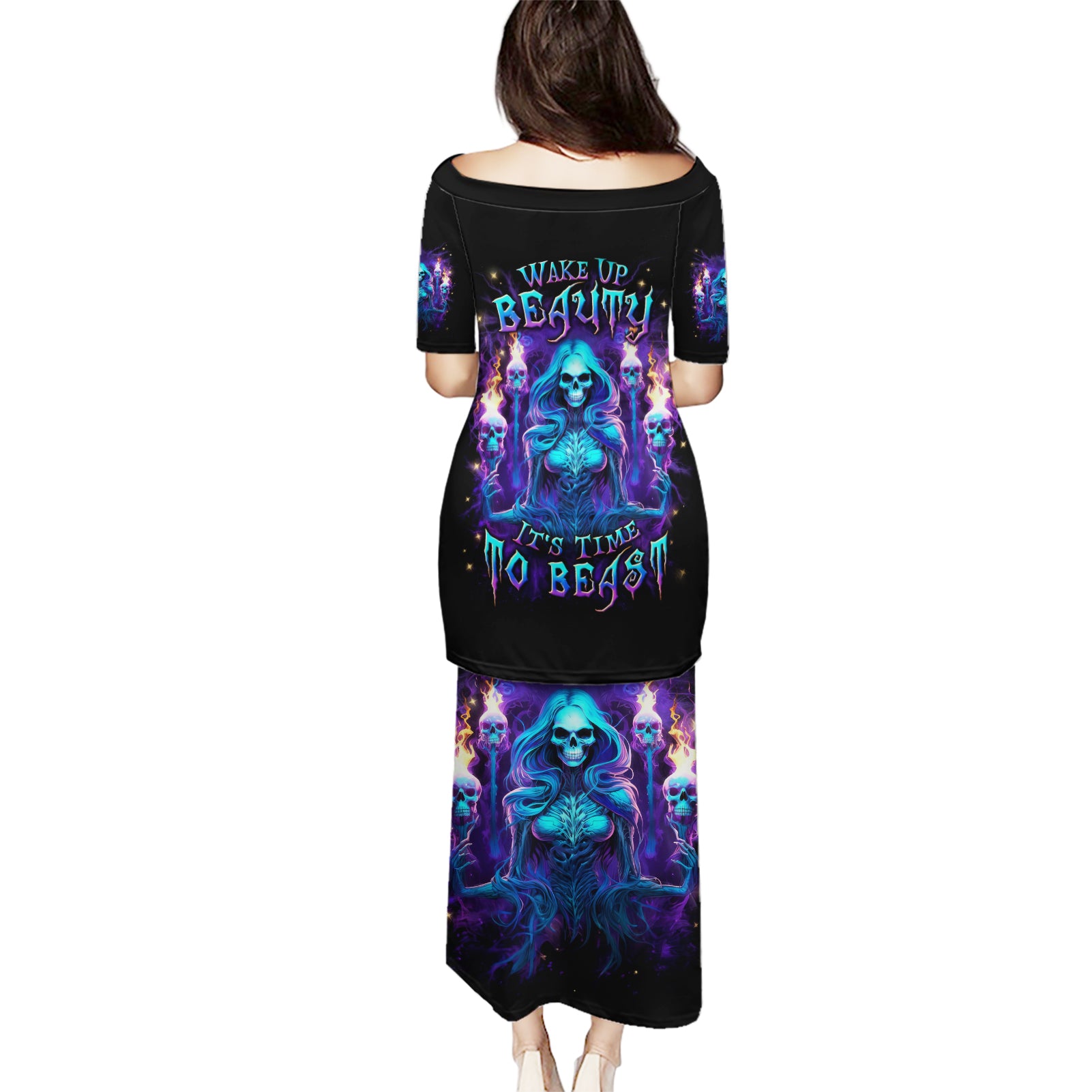 Witch Skull Puletasi Wake Up Beasuty I't Time To Beast