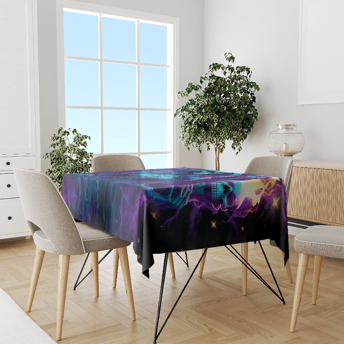 Witch Skull Tablecloth Wake Up Beasuty I't Time To Beast